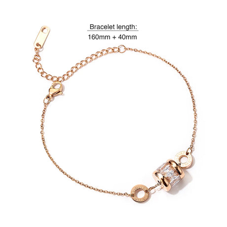 Bullion Gold Minimalist BVLOVED Crystal Charm Bracelet
