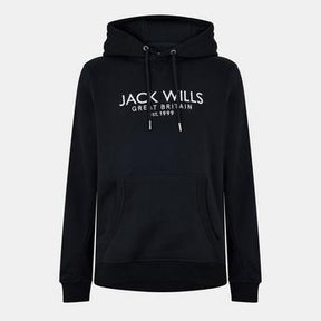 Jack Wills Men's Batsford Graphic Logo Hoodie - Black