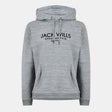 Jack Wills Men's Batsford Graphic Logo Hoodie - Grey