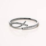 Adjustable Solid 925 Sterling Silver Serendipity Stacking Ring