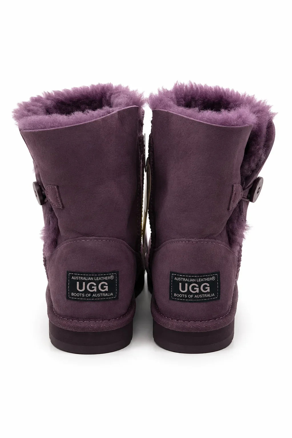 Australian Leather Ugg 1Button Classic Short - Plum - AU5
