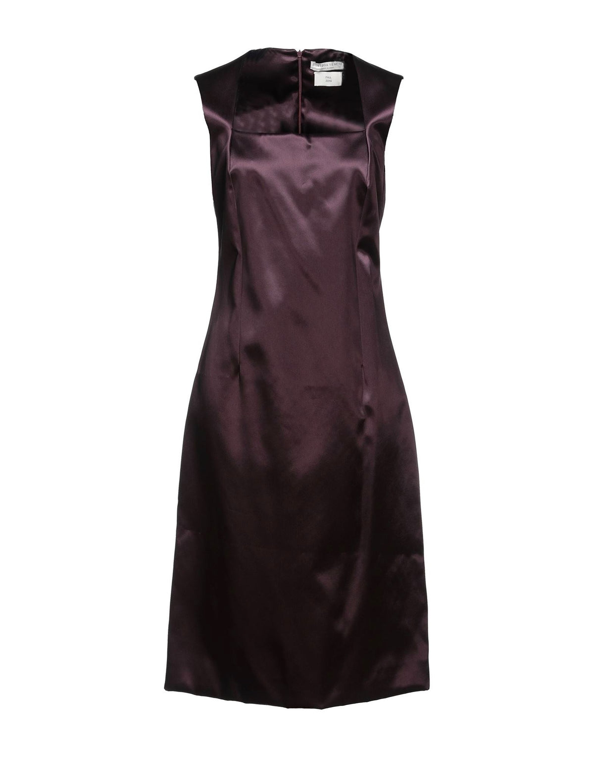 Bottega Veneta Womens Midi Dresses - Burgundy