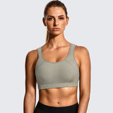 Quick Dry High Impact Padded Wireless Sports Bra - Ash