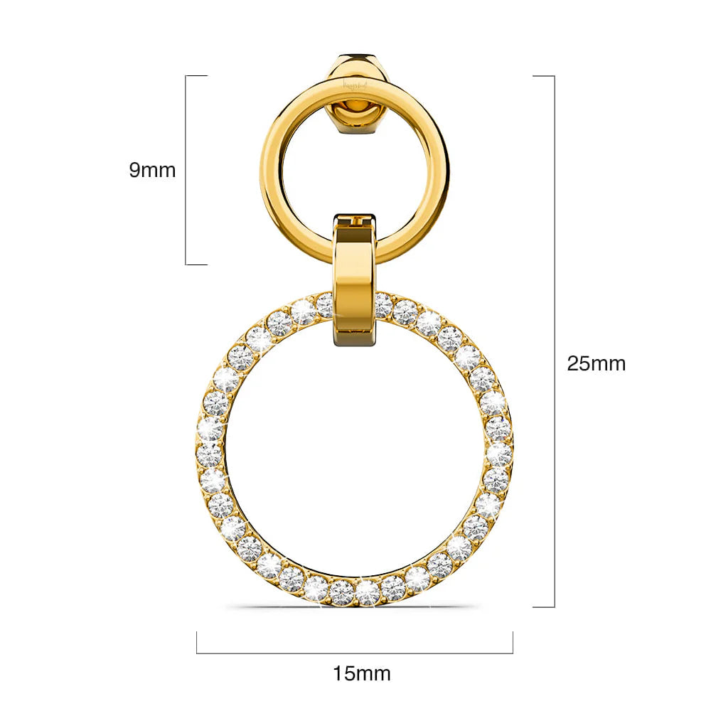 Krystal Couture Orbit of Elegance Earrings Embellished with SWAROVSKI Crystal in Gold
