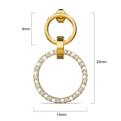 Krystal Couture Orbit of Elegance Earrings Embellished with SWAROVSKI Crystal in Gold