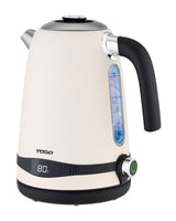 TODO 1.7L Stainless Steel Cordless Kettle Keep Warm Electric Led Water Jug - Cream