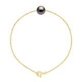 Bracelet Real Cultured Tahiti Pearl Passing Through Round 8-9 mm - Longueur 42 cm