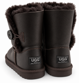 Australian Leather Ugg 1Button Leather - Chocolate - AU6