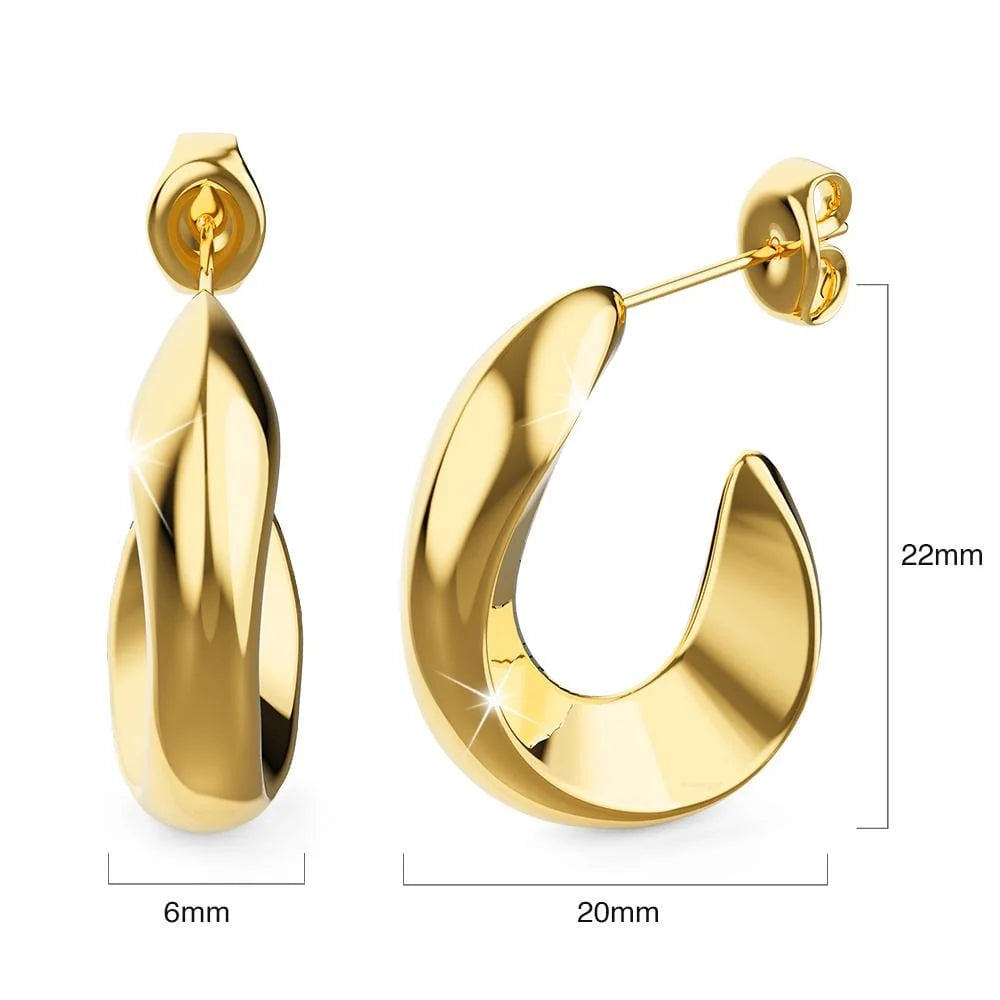 Bullion Gold Precious Gold Stud Earrings