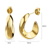 Bullion Gold Precious Gold Stud Earrings
