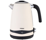 TODO 1.7L Stainless Steel Cordless Kettle Keep Warm Electric Led Water Jug - Cream