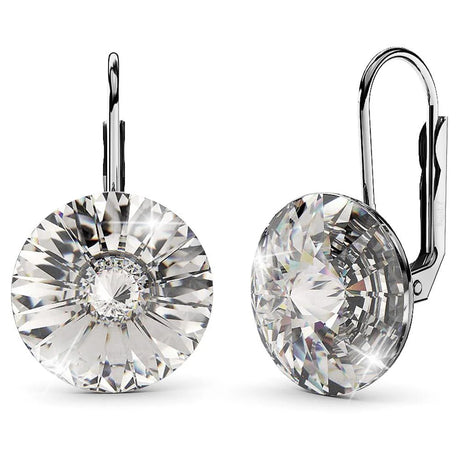 Krystal Couture Diana White Gold Crystal Drop Earrings