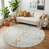 Paradise Cala Gold Round Rug