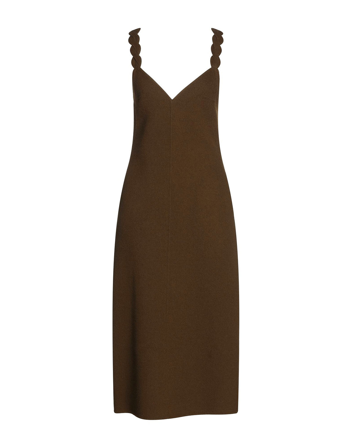 Happening 4'33'' Womens Midi Dresses - Khaki