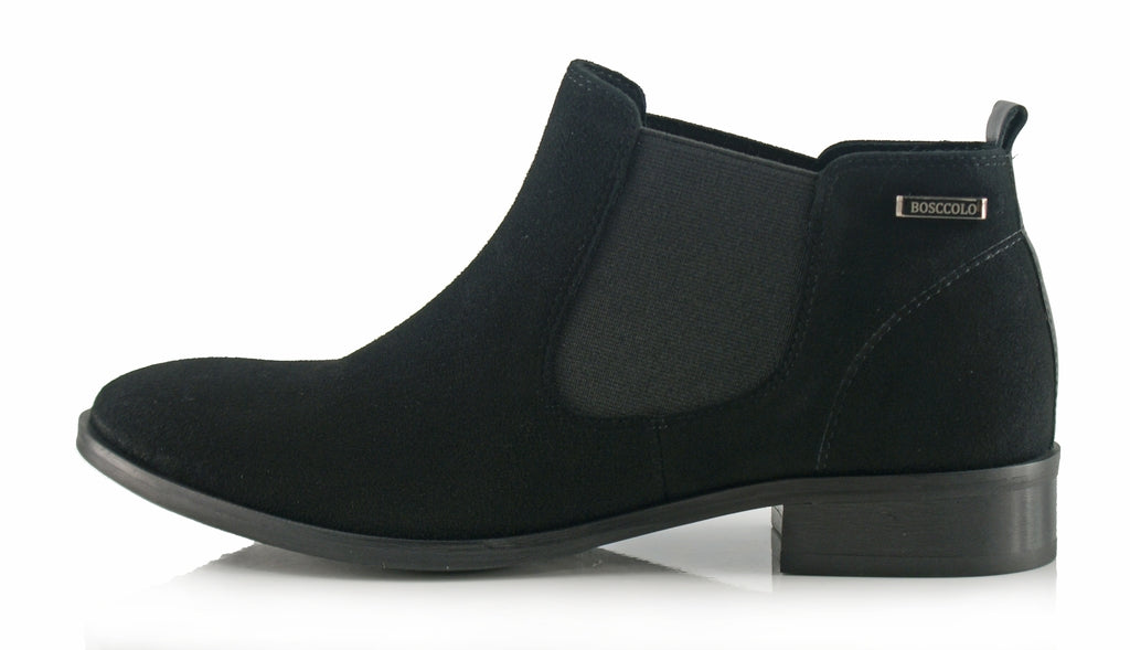 Bosccolo Womenselastic-Sides - Black Suede