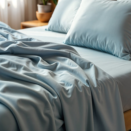 Royal Comfort Balmain 1000TC Bamboo cotton Sheet Sets- Blue Fog