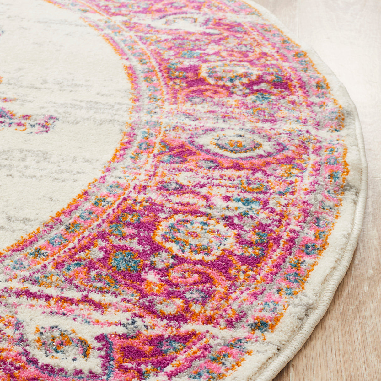 Babylon 211 Pink Round Rug