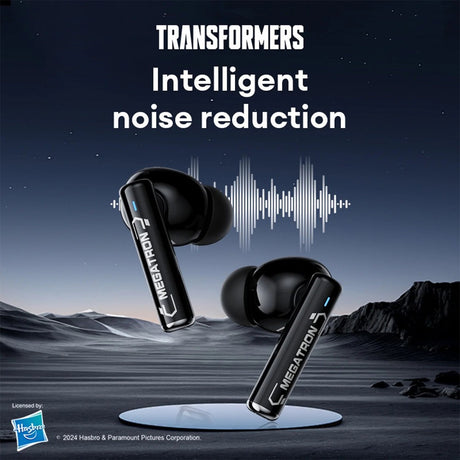 Transformers Wireless Earbud Earphones Bluetooth V5.4 ANC Noise Cancelling TF-T27 - Black
