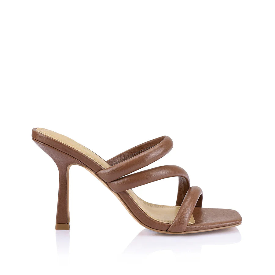 Siren Heeled Sandals - Cinnamon Leather