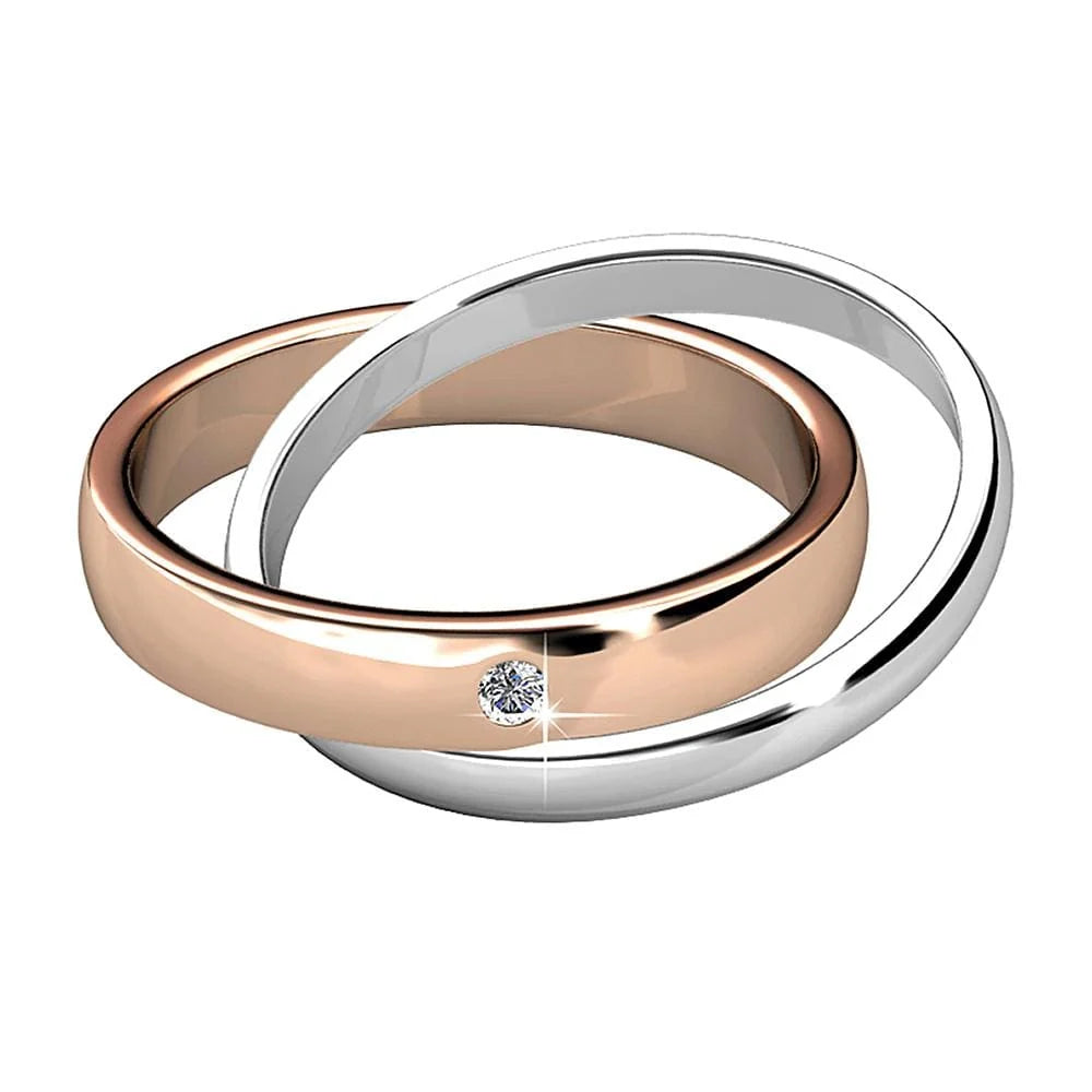 Boxed Fate Dual Tone Necklace And Ring Set Embellished