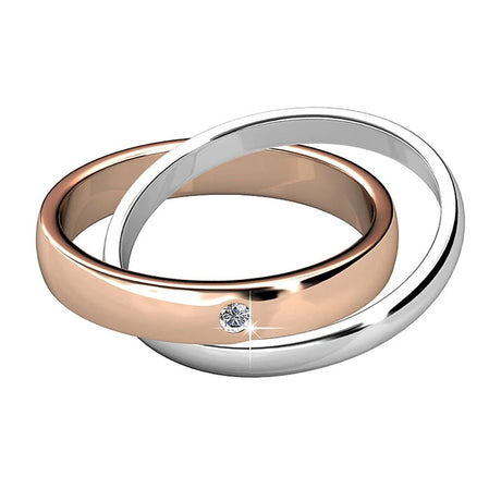 Boxed Fate Dual Tone Necklace And Ring Set Embellished