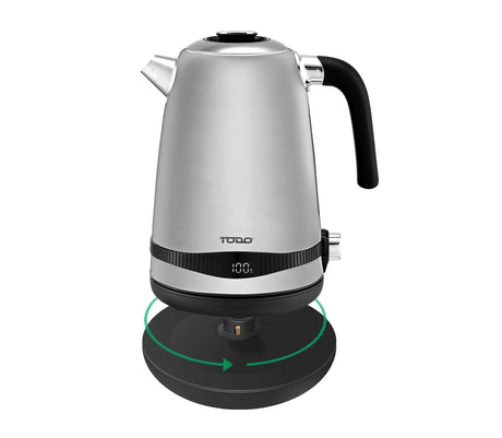 TODO 1.7L Stainless Steel Cordless Kettle Keep Warm Electric Led Water Jug - Silver
