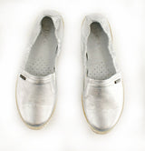Bosccolo Womens Moccasin Espadryl - Silver
