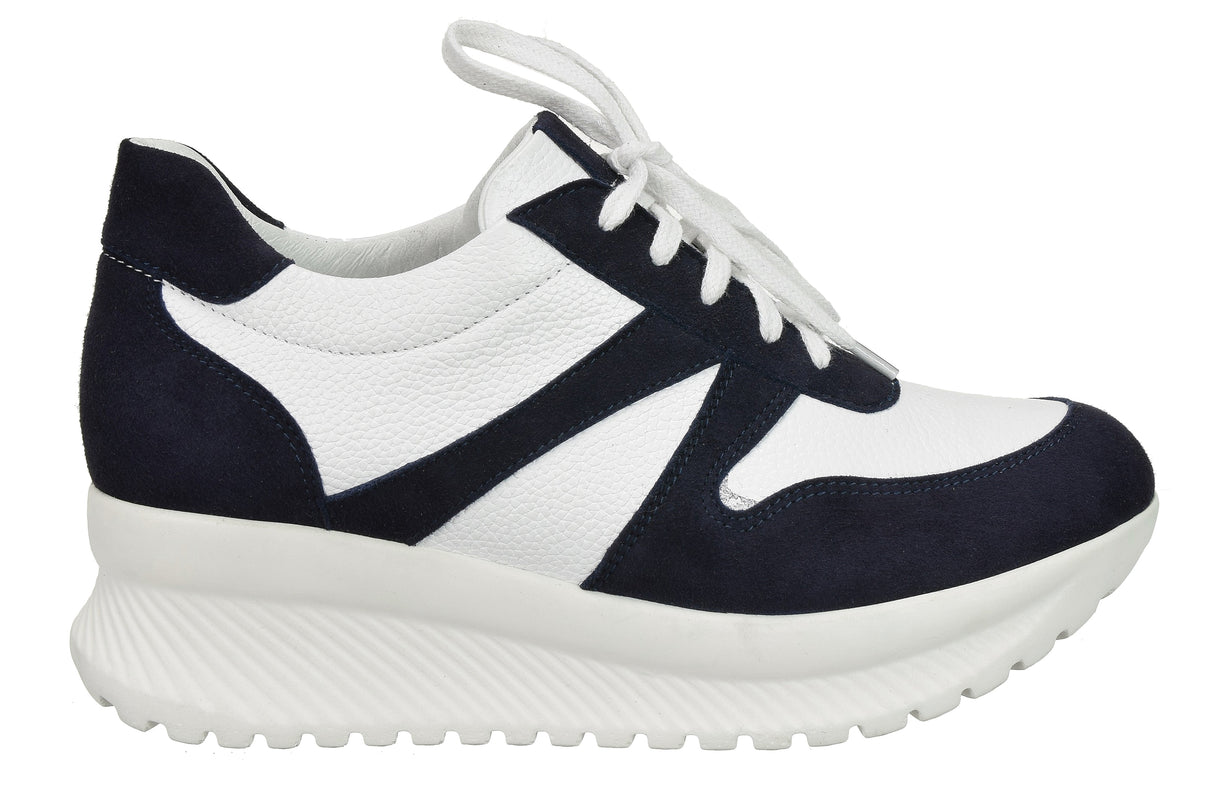 Bosccolo Womens Sneakers - White/ Navy Blue