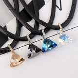 Krystal Couture Trigon AB Necklace Embellished with SWAROVSKI Crystals