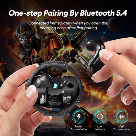 Transformers Wireless Earbud Earphones Bluetooth V5.4 TF-T23 - Black
