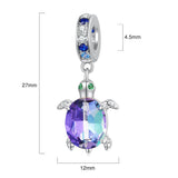 Solid 925 Signature Silver Turtle Cascade Charm
