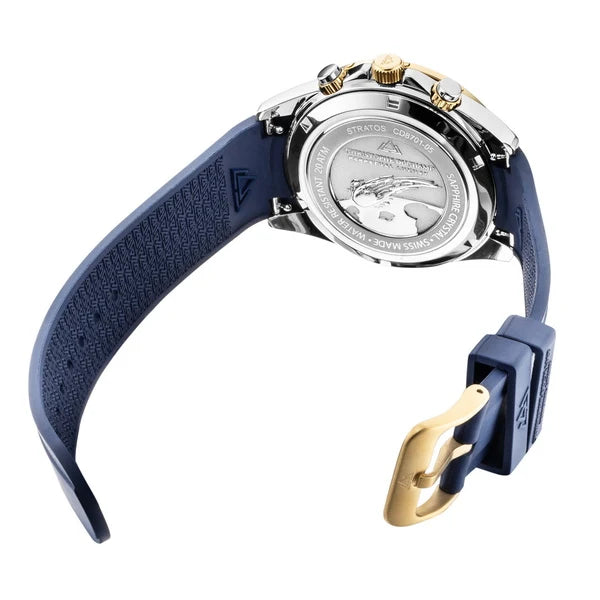 Christophe Duchamp Stratos - Blue Dial & 316L Stainless Steel & FKM Rubber Strap