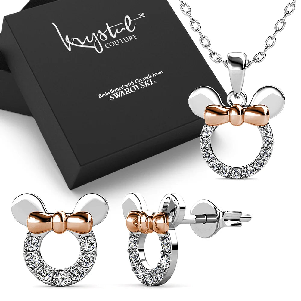 Boxed Minnie Mouse Set Embellished with SWAROVSKI® Crystals