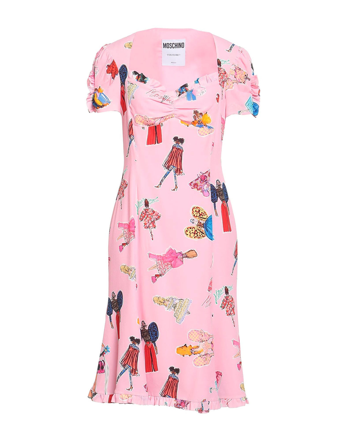 Moschino Womens Midi Dresses - Pink