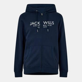 Jack Wills Men's Pinebrook Graphic Zip Hoodie - Navy