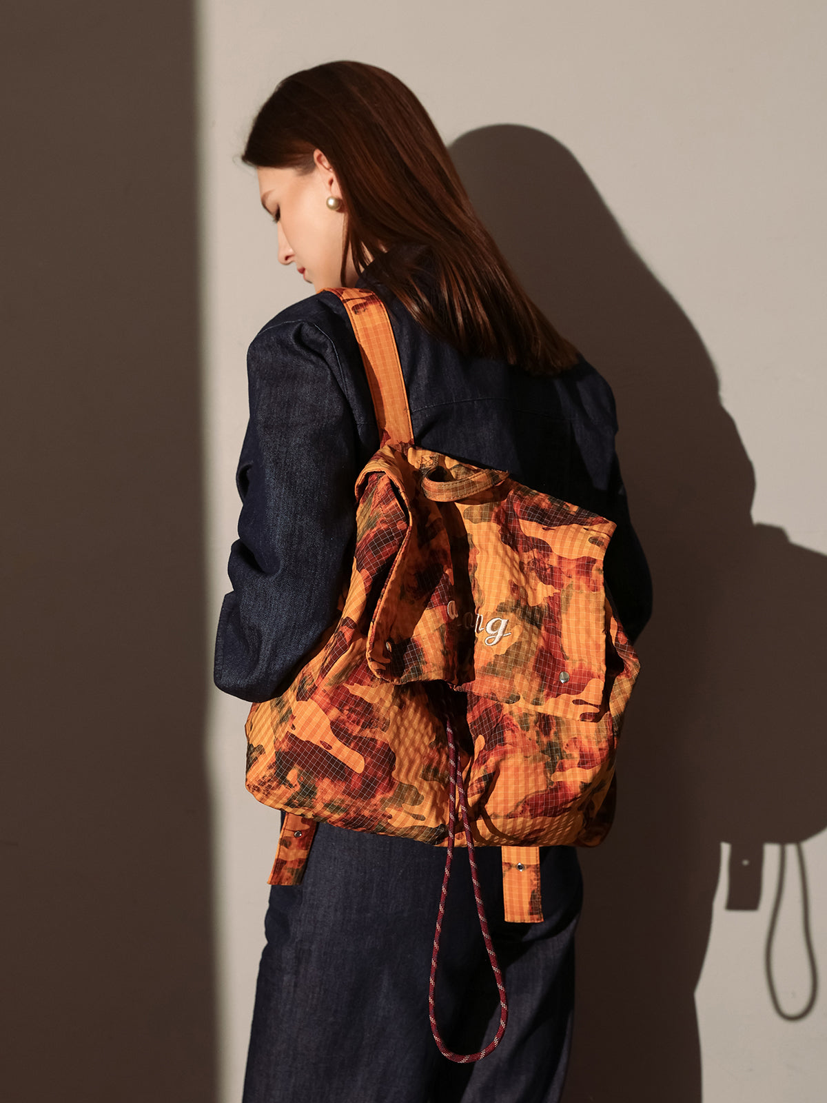 Earthy Camo Ripstop Backpack - Amber