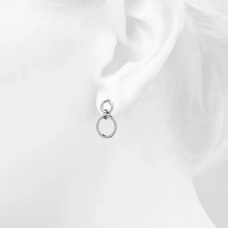 Boxed Orbit Earrings, Bracelet & Necklace Set with SWAROVSKI® Crystal in White Gold