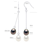 Hanging Earrings - Natural White - Longueur 18 cm