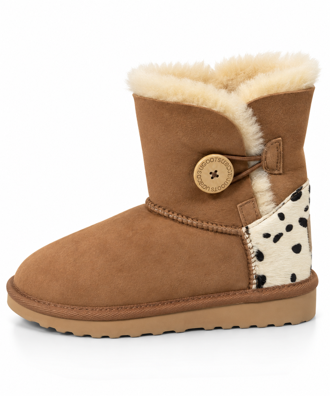 Australian Leather Ugg Mini Cow 1Button - Chestnut - AU4