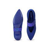 Belle Detachable Strap Mary Jane Heels - Sapphire