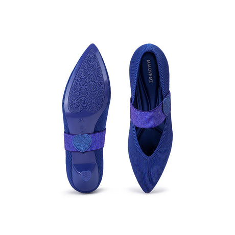 Belle Detachable Strap Mary Jane Heels - Sapphire