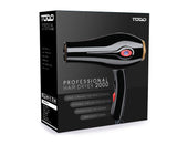 TODO 2000W Ionic Ceramic Anti Frizz Hair Dryer Digital Temperature Lcd Blue