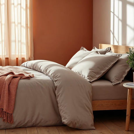 Royal Comfort Balmain 1000TC Bamboo cotton Quilt Cover Sets (King) - Dove