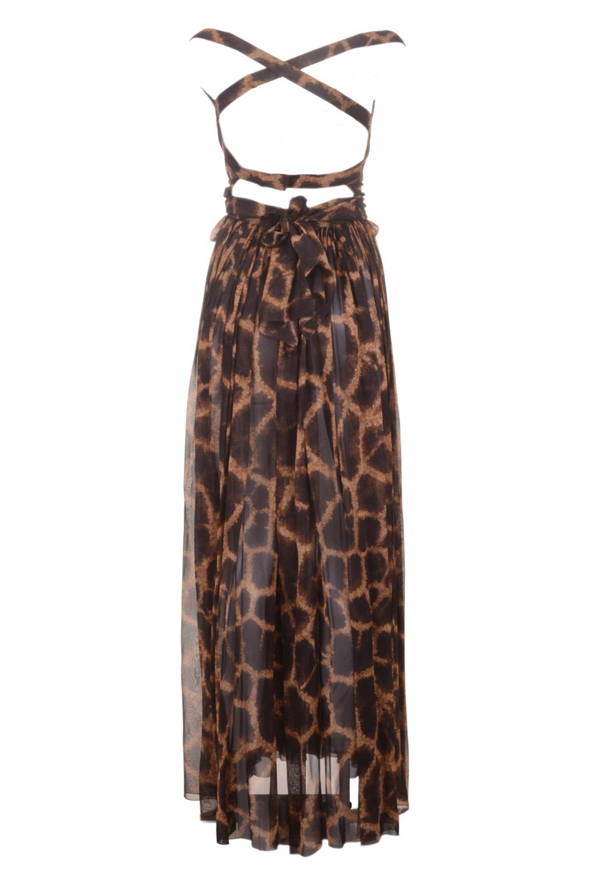 Dolce & Gabbana Women Straps Animal Print Long Dress