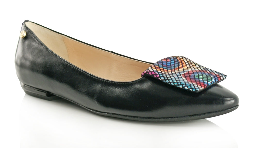 Bosccolo Womens Ballerina Pillow Pa - Black/Multi