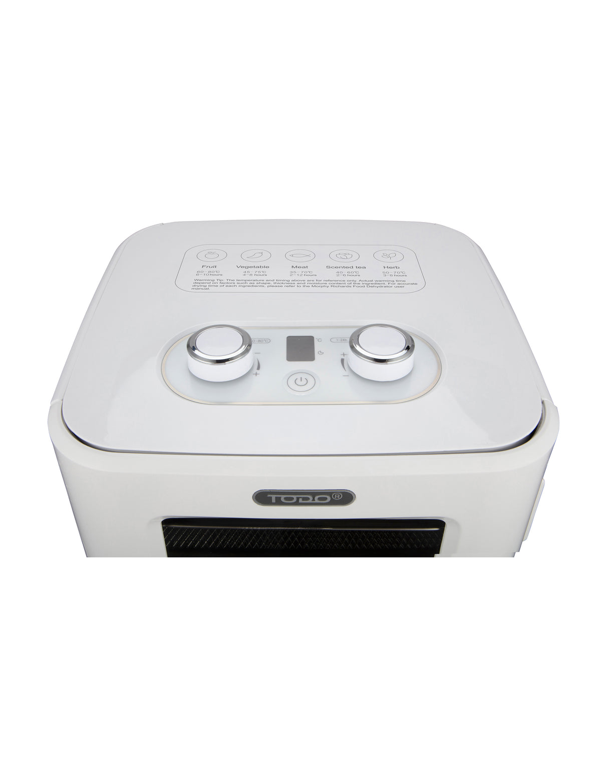 TODO 400W Food Dehydrator Stainless Steel Interior Preserve Yogurt Fruit Dryer Jerky Maker - White