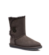 Australian Shepherd UGG Short button - Chocolate