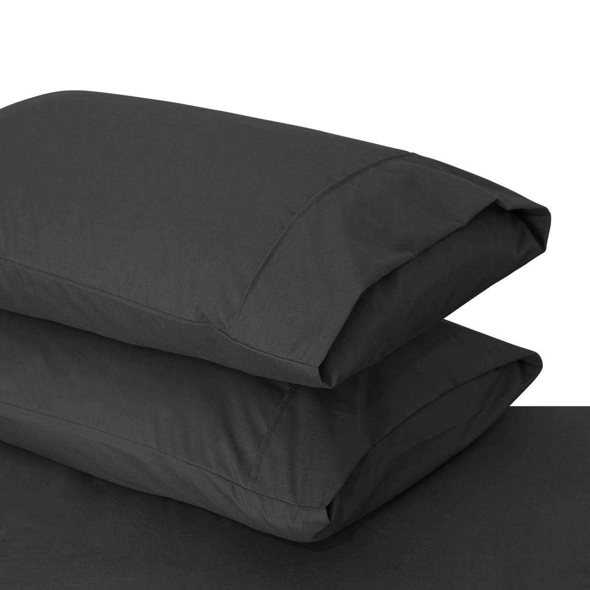 Ramesses Pebble Wash Linen Alternative Sheet Set  - Black