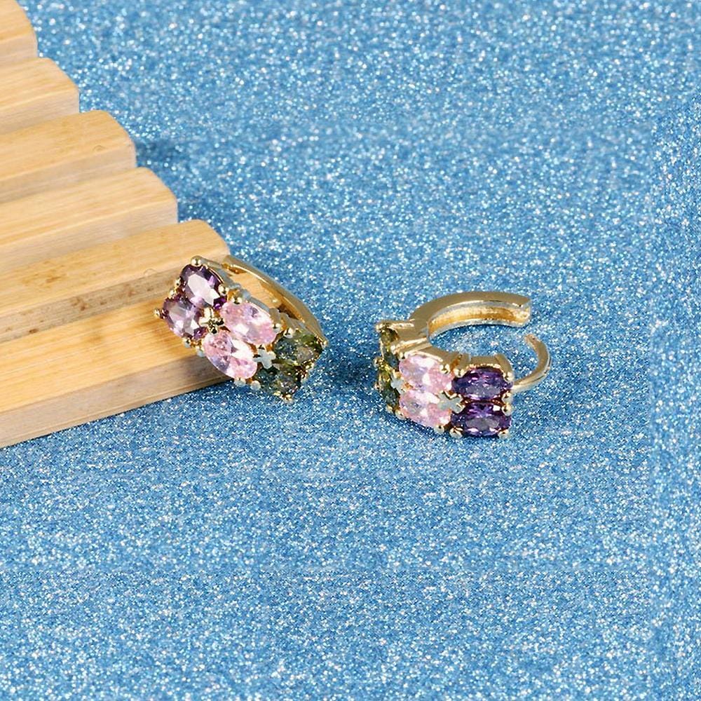 Bullion Gold Huggie Earrings Madeline Gold