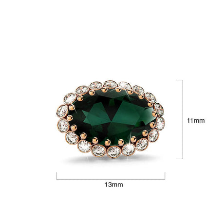Boxed Georgina Necklace and Earrings Set Emerald Embellished with Swarovski® Crystals
